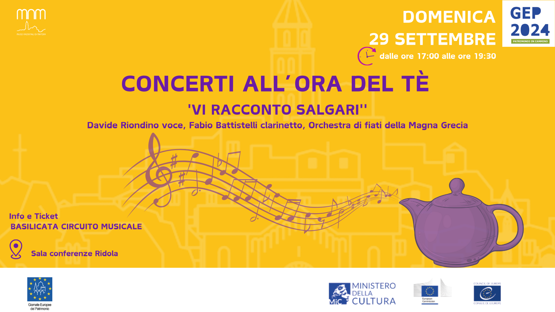 GEP 2024 al Museo Ridola - “Concerti all'ora del tè"